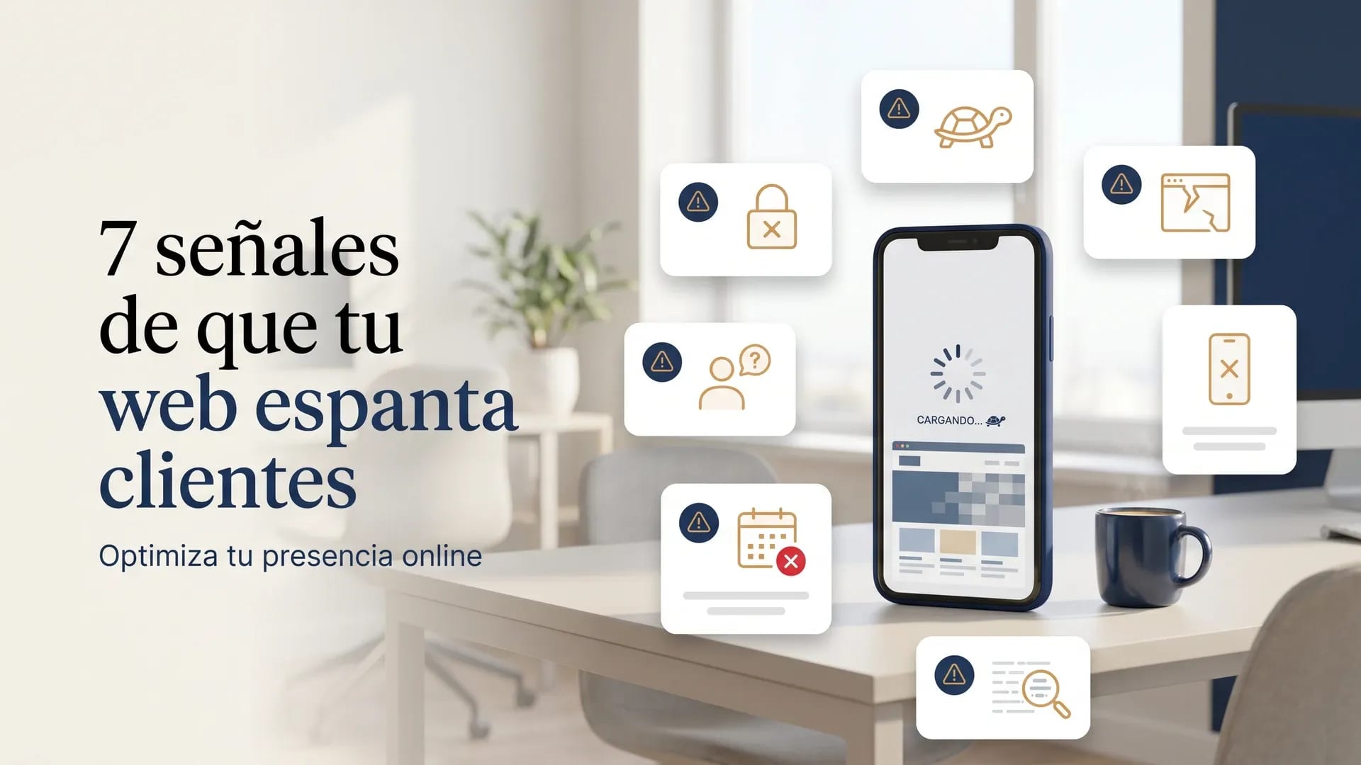 Portada del artículo: 7 señales de que tu página web está espantando clientes