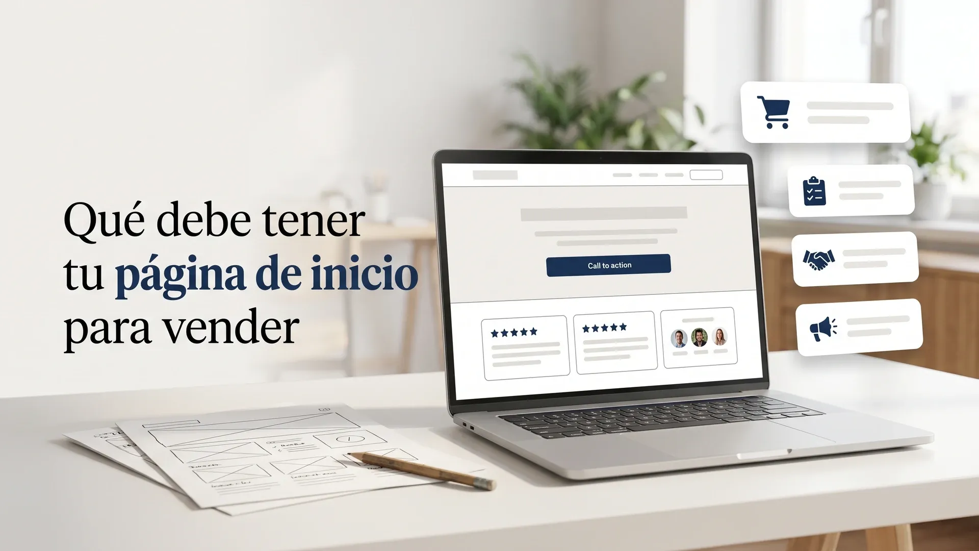 Portada del artículo: Qué debe tener la página de inicio de un negocio para vender